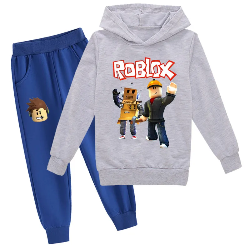 

Roblox Fashion Peripherals Trendy Casual Suits Boys and Girls Children's Sweatshirts and Trousers Two-piece Set Gifts for Kids