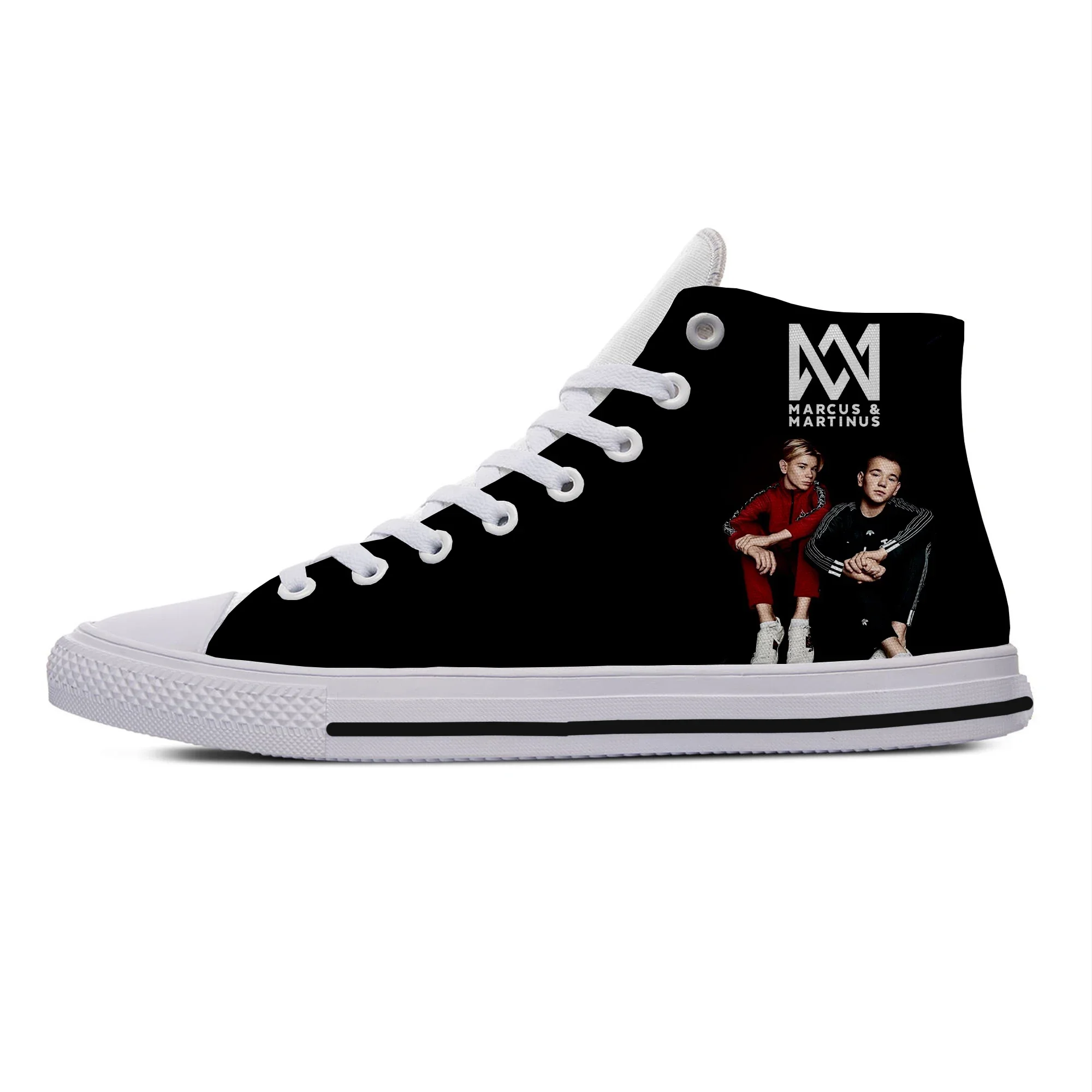 Hot Summer Marcus and Martinus Novelty Design Lightweight High Top Canvas Shoes Men Women Casual Breathable Sneakers Board Shoes
