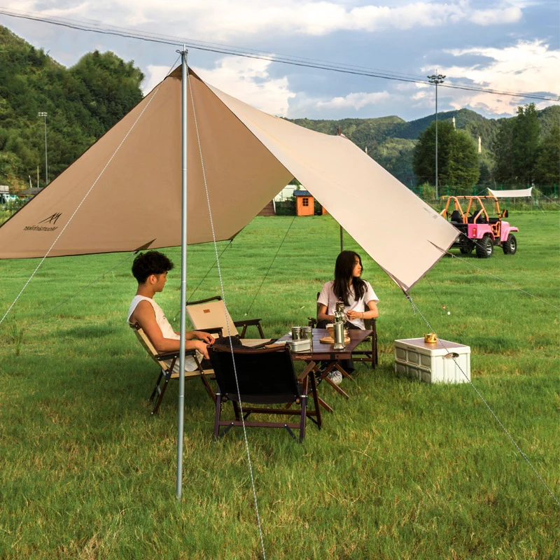 Outdoor Oxford Cloth Sun Shelters, Square Rain and Sun Protection Canopy, Camping Picnic Sunshade