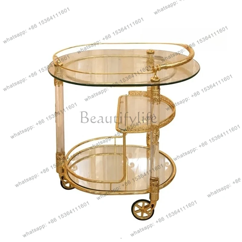

New art household pure copper gold-plated light luxury party food truck European wedding food truck restaurant