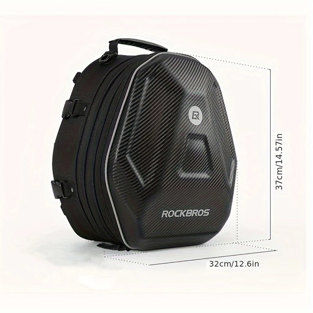 Motorcycle expandable EVA Hard Shell 20-35L Motorcycle Large Capacity Riding Backpack Handbag Seat Tail Bag Helmet Bag/ Hip Bag