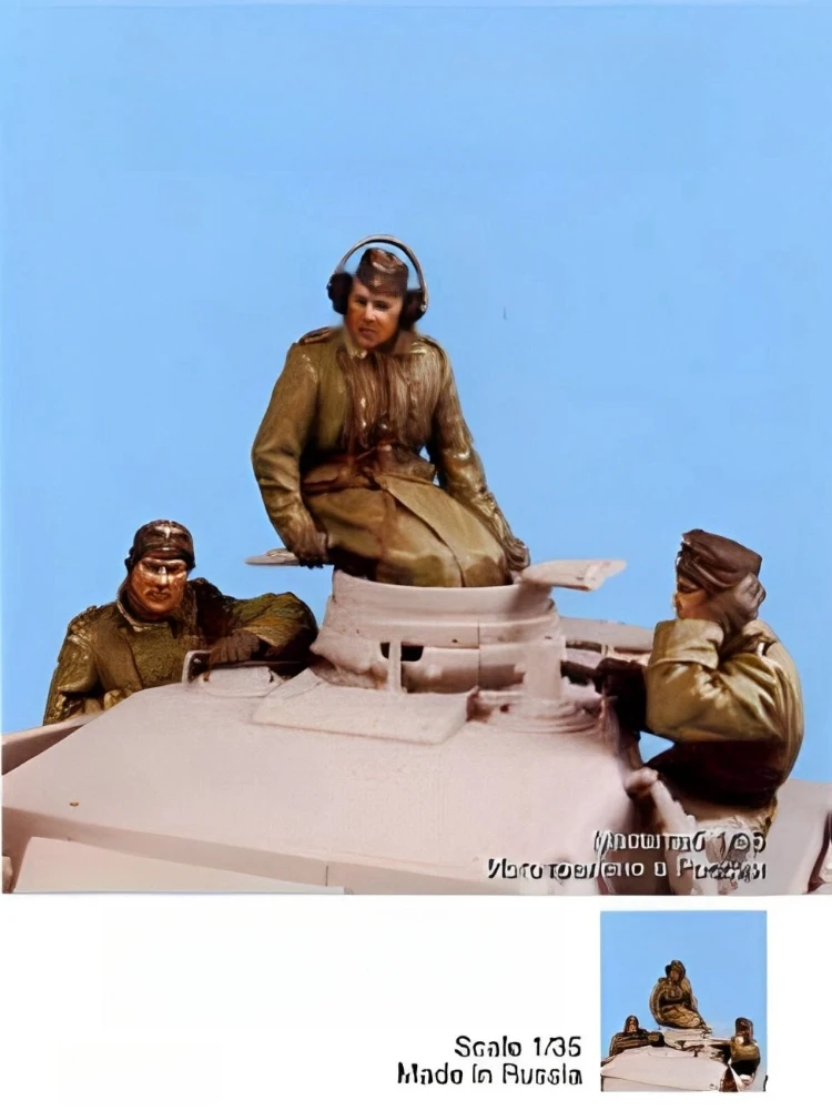 Alemão Soldado Tanque Inverno Resina Figura Modelo Kit, Unassembled and Unpainted GK, 3 Pessoas, 1:35, Inverno