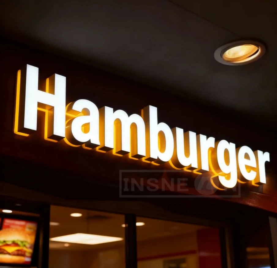 شعار العلامة التجارية الإعلان مخصص الاكريليك تسجيل LED لافتة الأعمال جدار في الهواء الطلق رسائل الزخرفية المرآب المعدني مضيئة