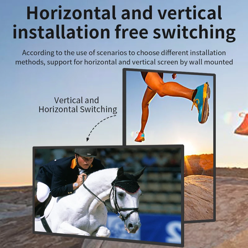 Schermo pubblicitario commerciale Lettori pubblicitari montati a parete da 55 pollici Monitor Wifi TV Segnaletica digitale Display pubblicitario LCD