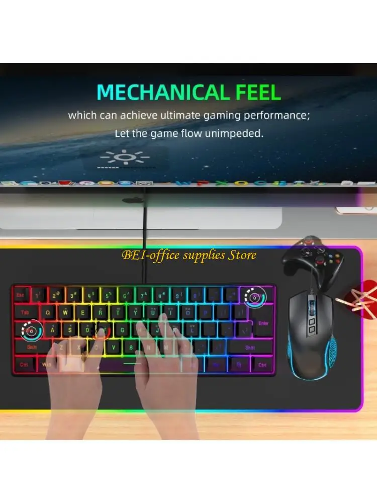 

A9LC Office Keyboards Mouse Set With Responsive Precise Sensorings Universal Compatibility Systems Easy Installation