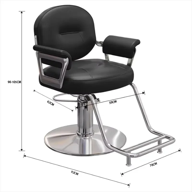Minimalist Adjustable Barber Chair Black Aesthetic Swivel Stylish Hair Dresser Chair Comfy Trendy Silla De Barberia Furiniture