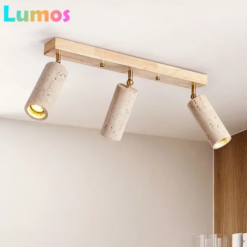 

Japanese Style Creative Natural Yellow Cave Stone LED Ceiling Light Living Room Clothing Store Spotlight Decoration Lighting