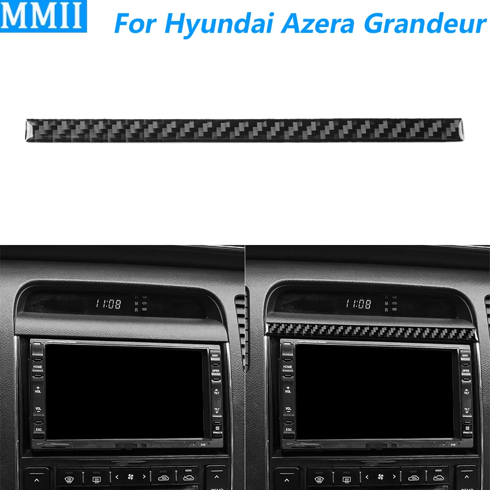 

Для Hyundai Azera Grandeur TG 2006-2011: накладки из карбона на центральную панель управления, радио и CD-плеер, декоративные полосы, аксессуары для автомобиля, наклейки
