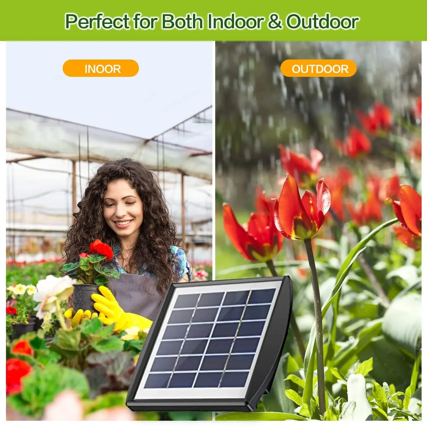 Original a estrenarSolar Sistema de riego automático Kit de riego Sistema de autorriego automático para interiores y exteriores para plantas en verde