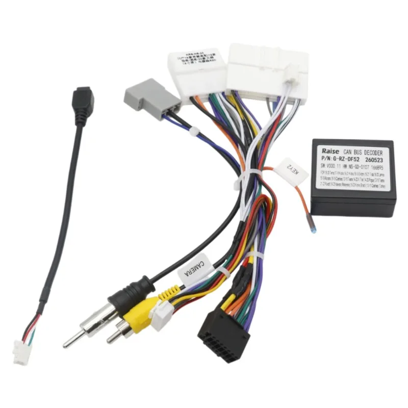 For Nissan X-Trail High-Spec 2019 Kicks Qashqai Teana 2020 8 Inch Car Radio Wiring Harness Power Cable