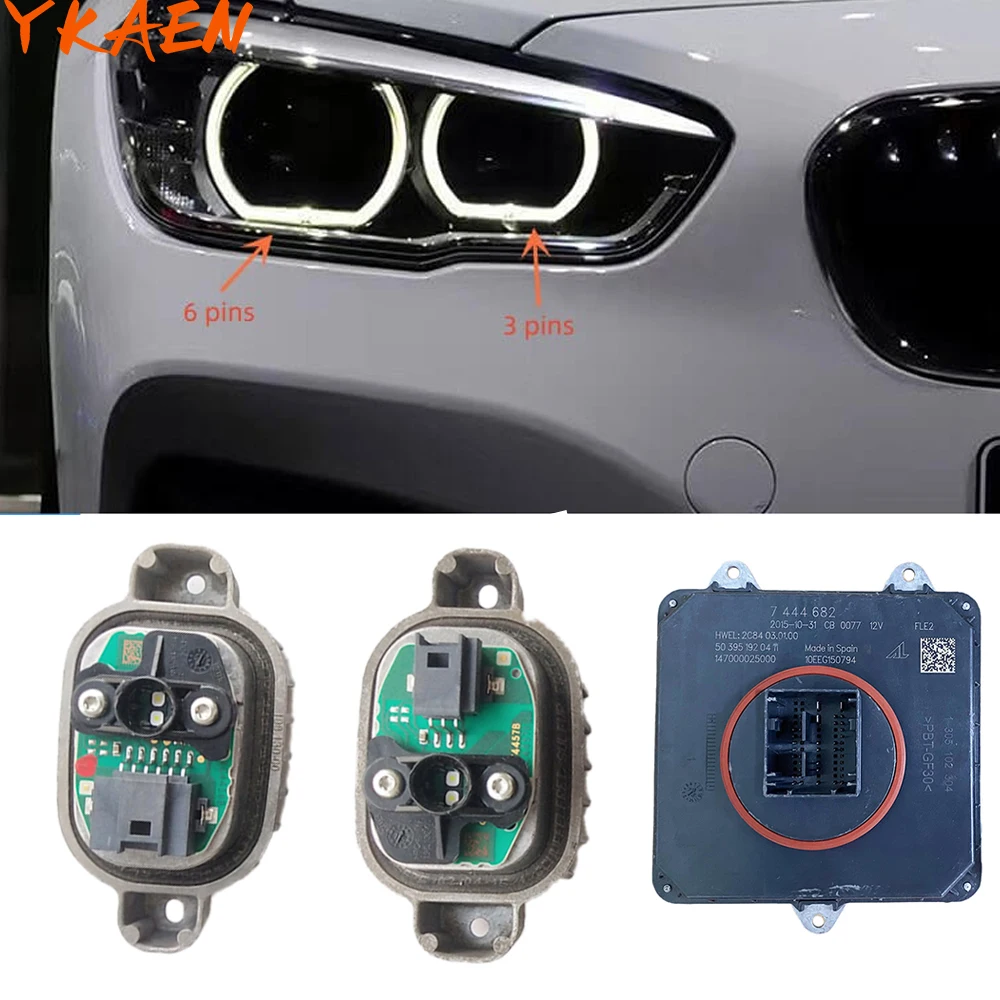 New Daylight 63117428425 LED Headlight Controller Module 7444682 For BMW F20 F21 LCI 114d 116d 116i 118d Frontlight Replace Kit