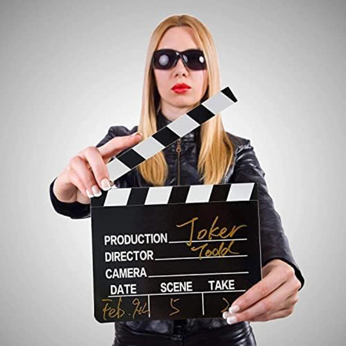 20 X 18cm Director Video Scene Clapperboard Paper TV Movie Cinema Clapboard Photography Prop for Vlog Hanging Decoration