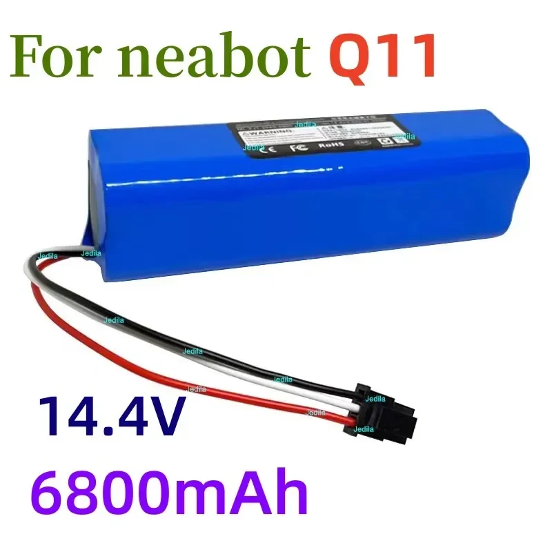 New 14.4V 6800mAh Original Rechargeable Li-ion Battery for Neabot Robotic Vacuum Cleaner Q11 Replace Accessories