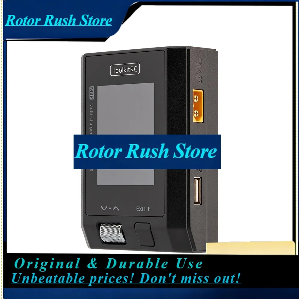 RoRuSToolkitRC M8P 600W 20A Multi-function DC Charger 1-8S XT60 For LiPo LiHV LiFe Lion LTO Battery Signal Testing