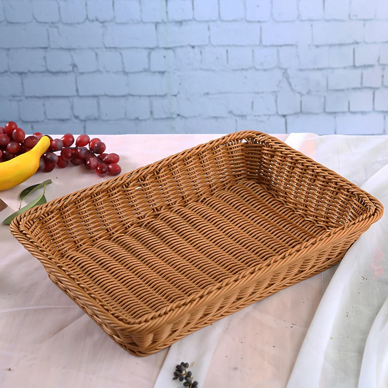 Cotton Rope Products Storage Frame Basket Imitation Rattan Iron Wire Woven Desktop Toy Kitchen Storage Basket