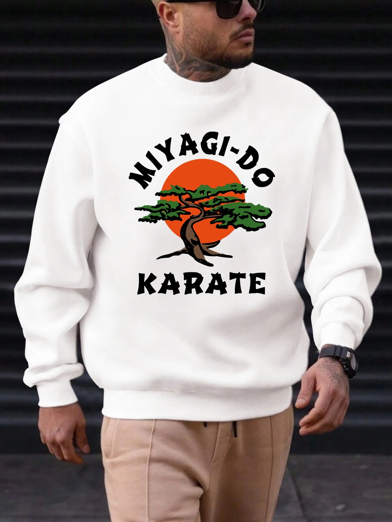 

Men's Cotton Crewneck Sweatshirt MIYAGI-DO Graphic Print 2025 New Trending Fashion Casual High Quality Top Clothing
