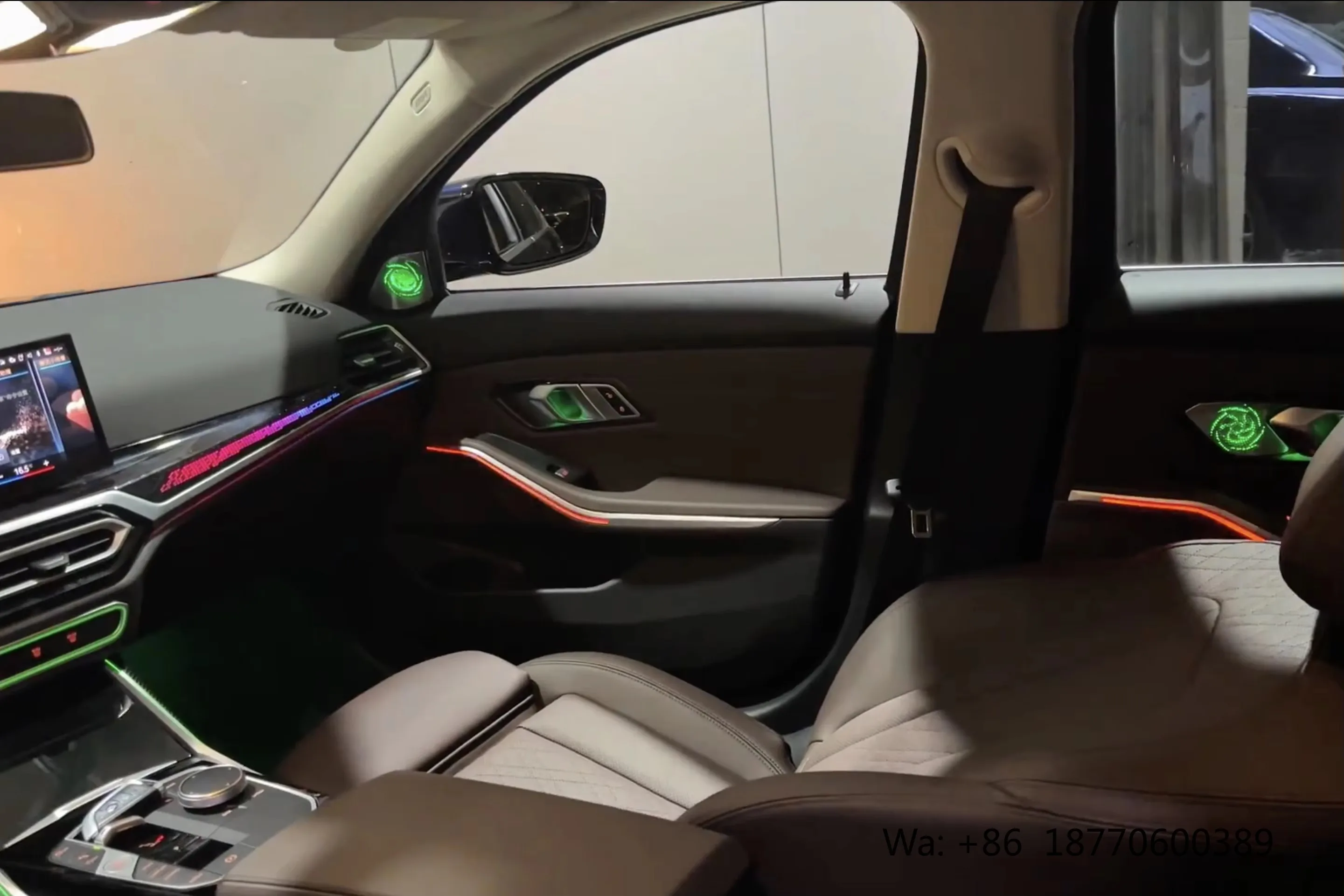 New 12V 64 Dynamic Colors Ambient Light for BMW 3 Series 2019-2025 G20 Speaker Car Interior Lighting Upgrade Kit Accessories