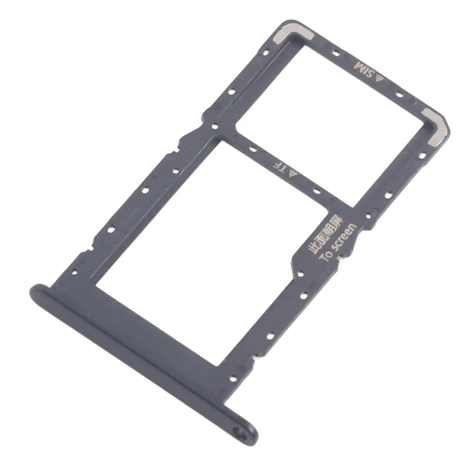 For Huawei Enjoy 60 10pcs Original SIM Card Tray + Micro SD Card Tray (Black)