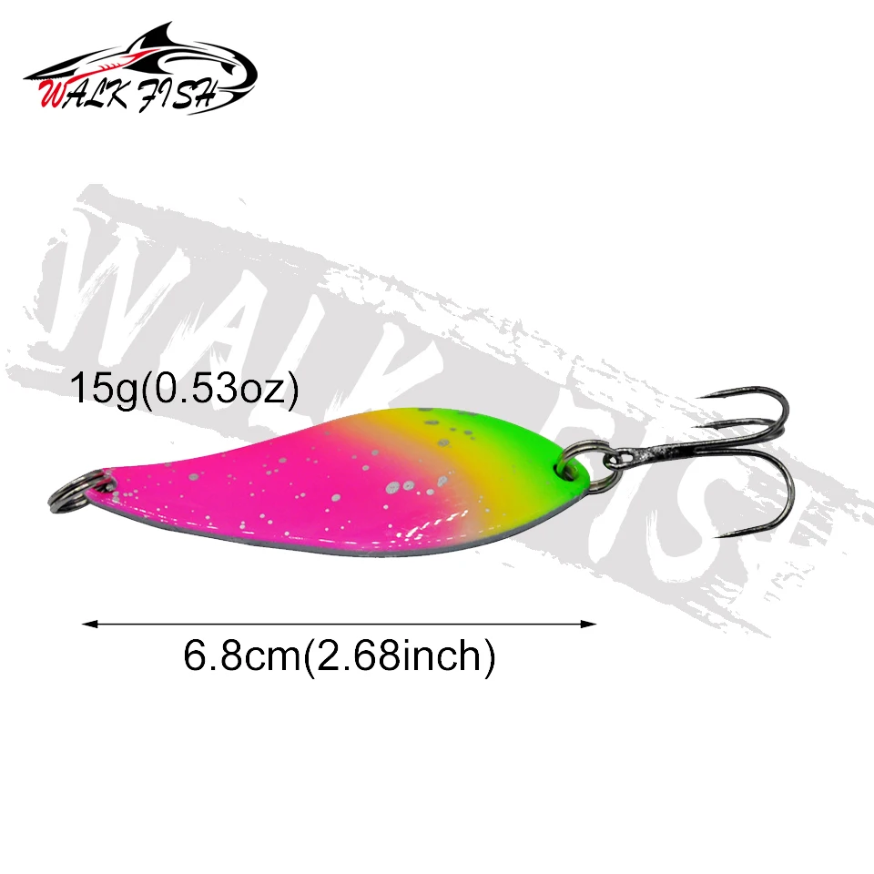 WALK FISH Spoon Spinning Fishing Bait 68mm 15g Fishing Trout Lure  Fishing Lure Fishing Wobblers Spinner Bait Hard Bait