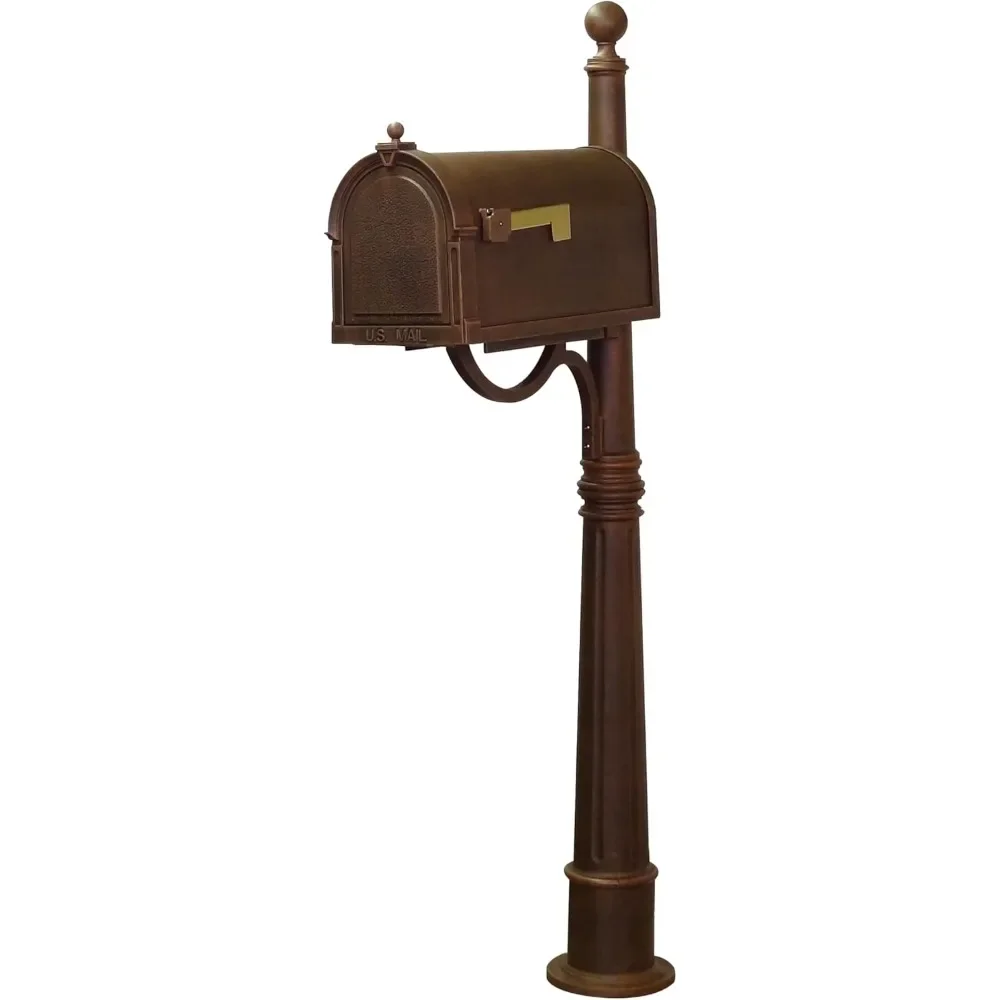 

Curbside Mailbox with Aluminum Post - Copper Mailbox with Ashland Post - SCB-1015_SPK-600-CP