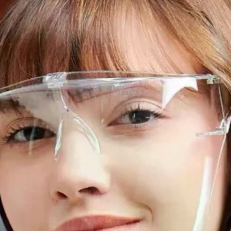 Transparent Anti-fog Anti-splash Protective Mask Full Face Covered Safety Sunglasses Protective Faceshield Glasses Sunglasses