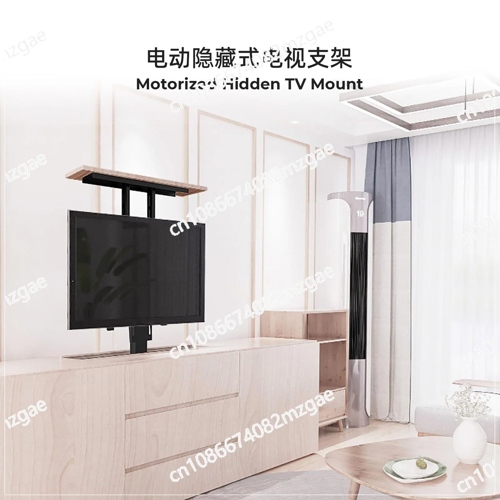 Electric hidden TV cabinet lift height adjustable electric TV lift with remote control
