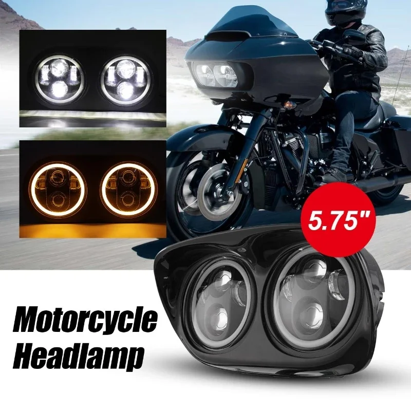 

5.75 Inch Motorcycle Headlight 45W Hi/Lo Beam Round LED Headlamp For Harley Davidson