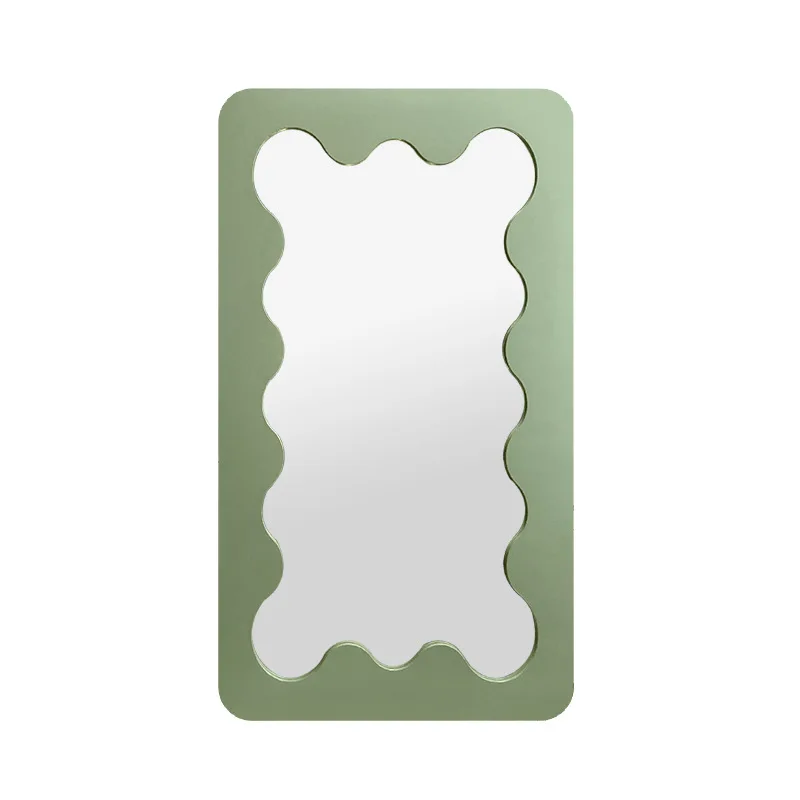 

Fitting mirror, wave wall mounted mirror, full body floor mirror, leaning against the wall, creative and colorful