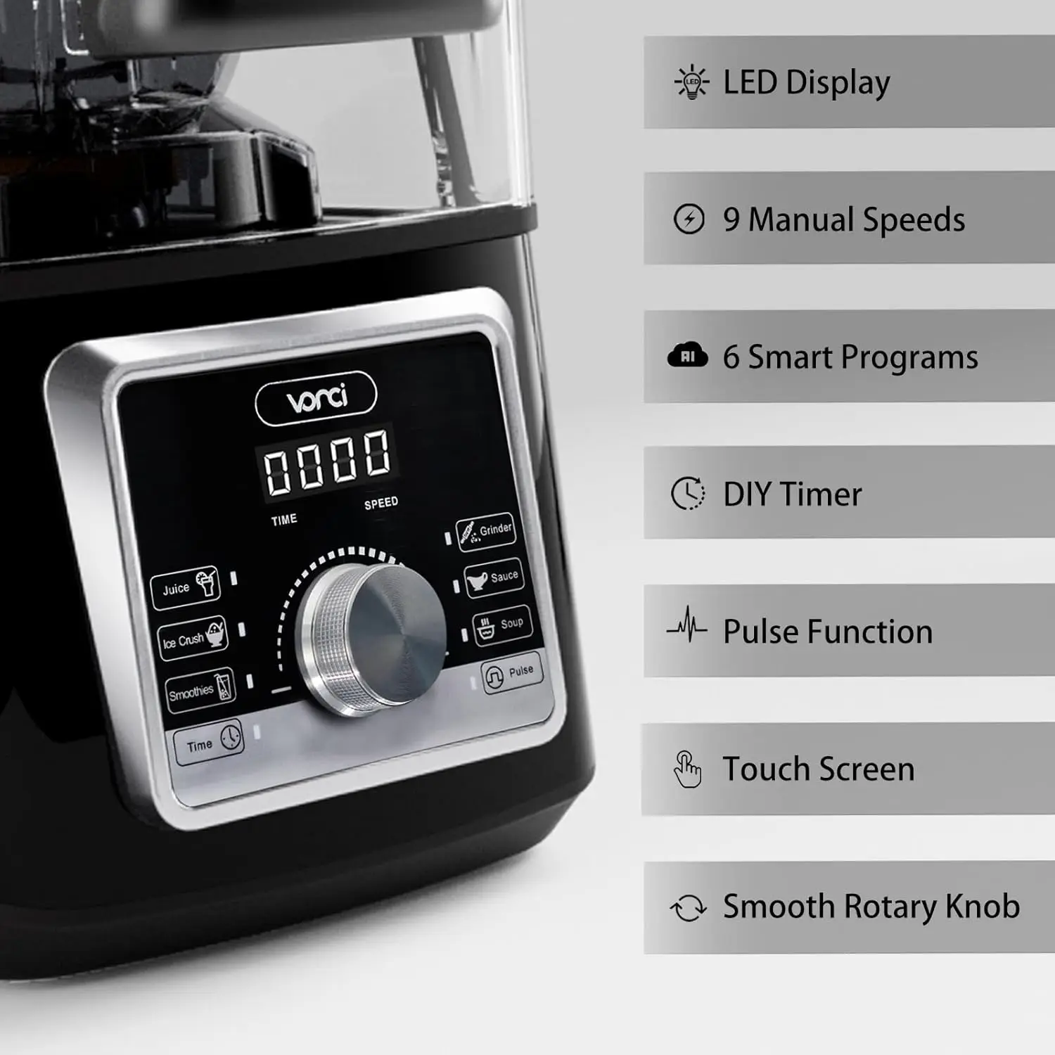 خلاط تجاري بقدرة 2200 وات مع حاوية صوت، خلاط هادئ بسعة كبيرة 85 أونصة للعصائر، خلاطات صناعية شديدة التحمل F