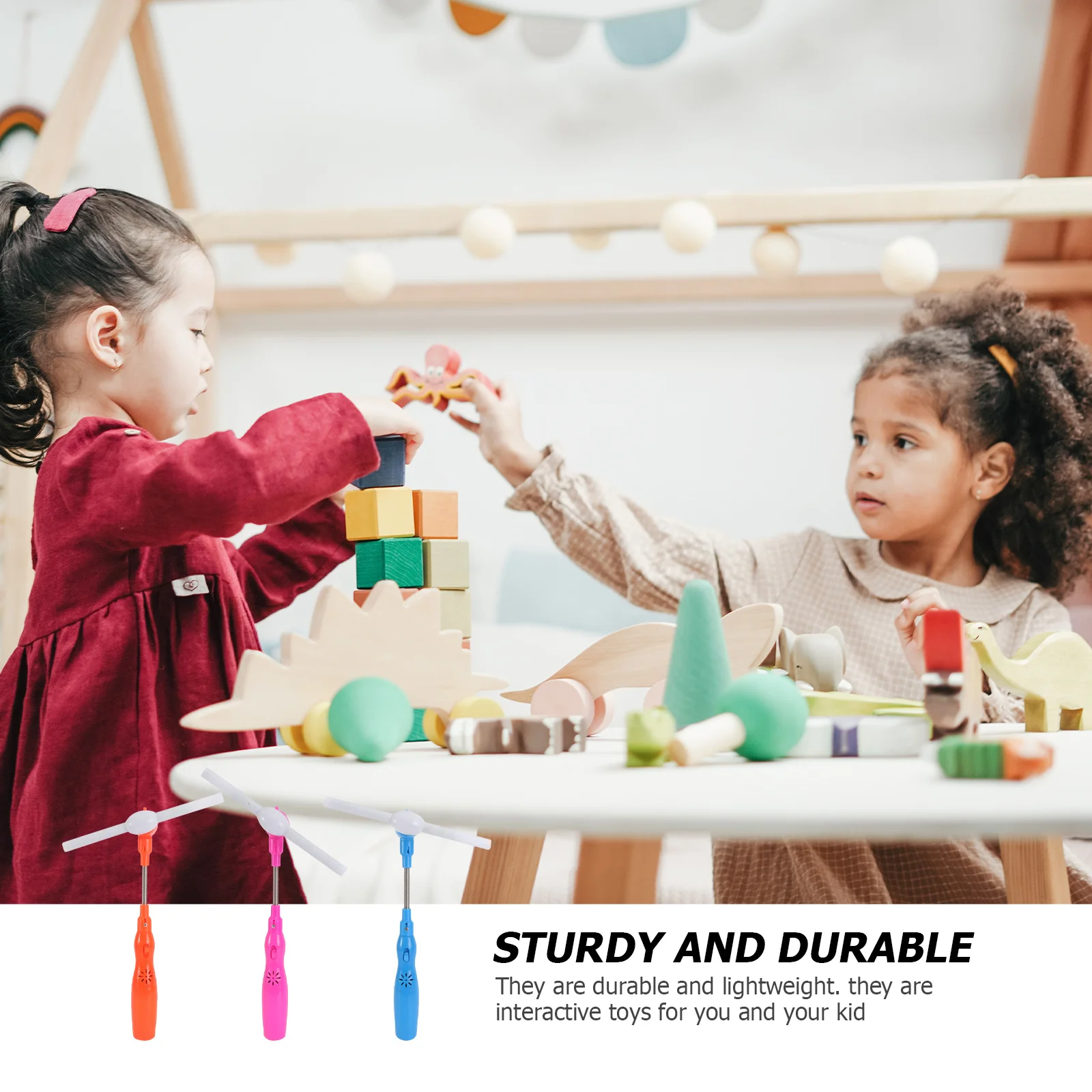 3 قطعة عصا الموسيقى المتوهجة الملونة الدورية تضيء بار للأطفال الساطع الموسيقى حفلة لصالح هدية لعب الأدوار التبعي