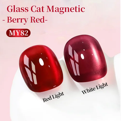 Imagen 2 del producto BORN PRETTY-esmalte de Gel magnético para ojos, baya, gato rojo, 10ml, cuentas de vidrio de océano, barniz LED UV para salón, uñas rojas de cristal