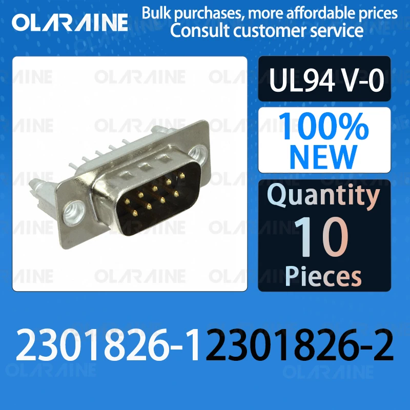 

10Pcs 2301826-1 2301826-2 D-Sub standard connectors 9 Position