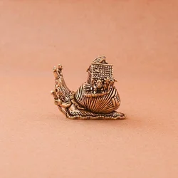 Adornos caracol de latón sólido estilo hip hop exagerado mini figuras