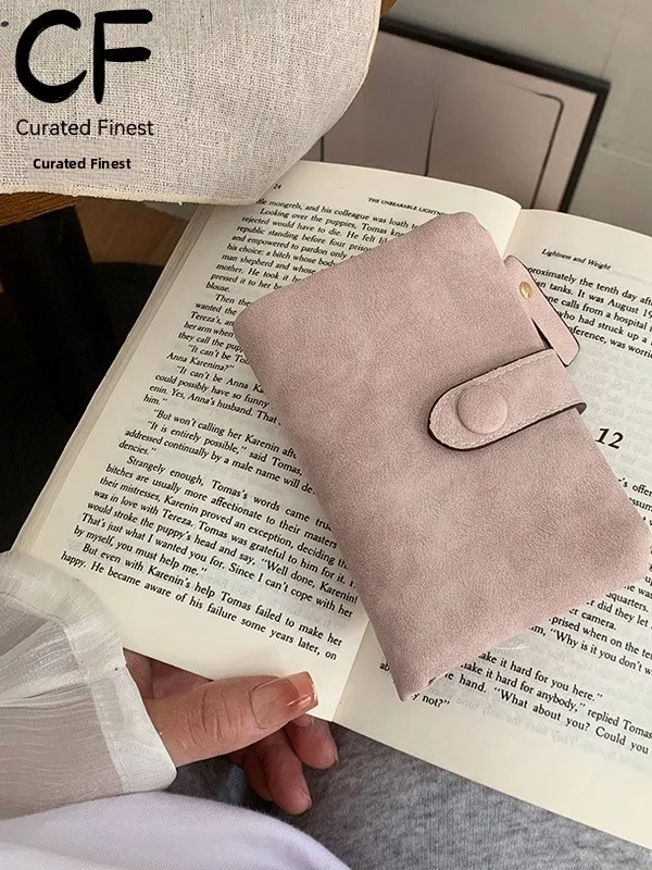 

Корейский стильный короткий кошелек для женщин, матовый, вместительный, легкий, подходит для студентов, многофункциональный, женский кошелек для монет