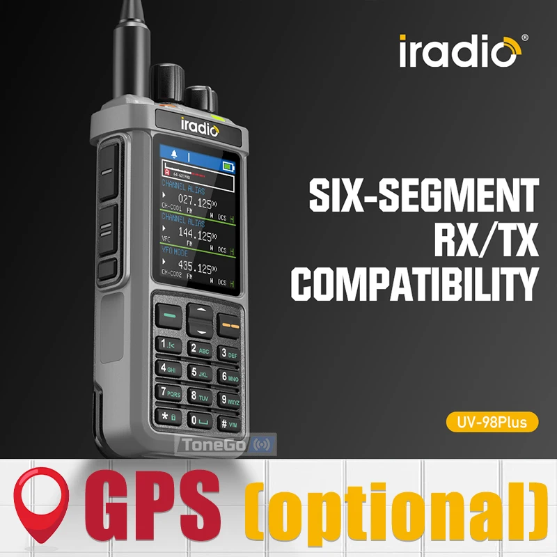 Iradio UV-98 PLUS 10W Walkie Talkie Full Band GPS(Optional) Ham Radio USB LSB CW CB LW MW SW SSB Cross Band Repeaper 1024CH FM