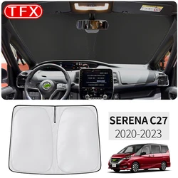 For NISSAN SERENA C27 2016-2023 Car Styling Nano-Insulat Windshield Sunshade Front Window Sun Shade Visor Interior Accessories