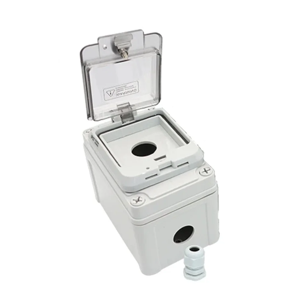 1pc Button Box Outdoor Single-Hole Control Enclosure Button Box Waterproof Protection Shield Space-Saving Switch Box Tool
