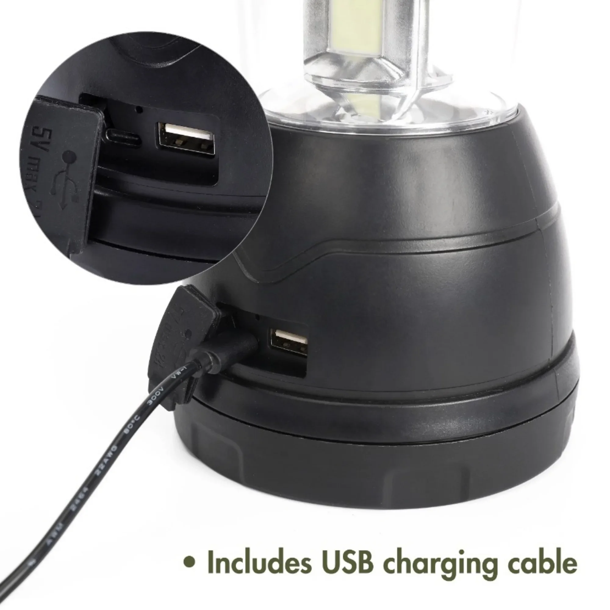 فانوس نجاة ثلاثي LED 800 لومن، قابل لإعادة الشحن، يعمل بالطاقة الشمسية، وكرنك #5