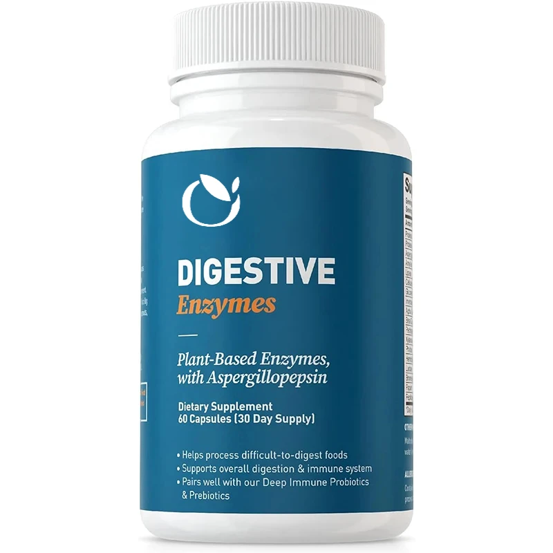 Digestive Enzymes Include Amylase, Bromelain, Lipase, Lactase, Protease, Papain, Etc., in 60 Capsules