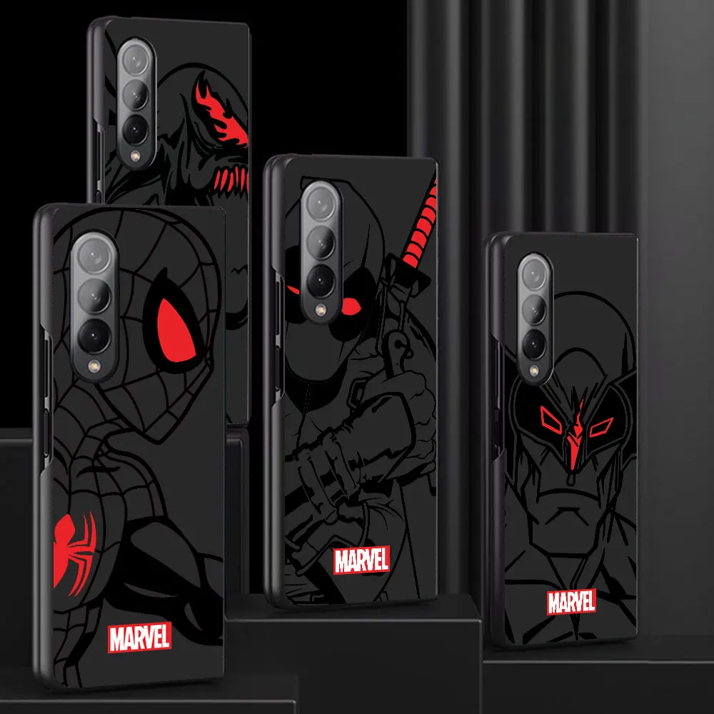 Phone Case for Samsung Galaxy ZFold4 Z Fold4 Z Fold3 Z Fold5 ZFold6 5G Marvel Superhero Cartoon Shell Shockproof Cases Cover