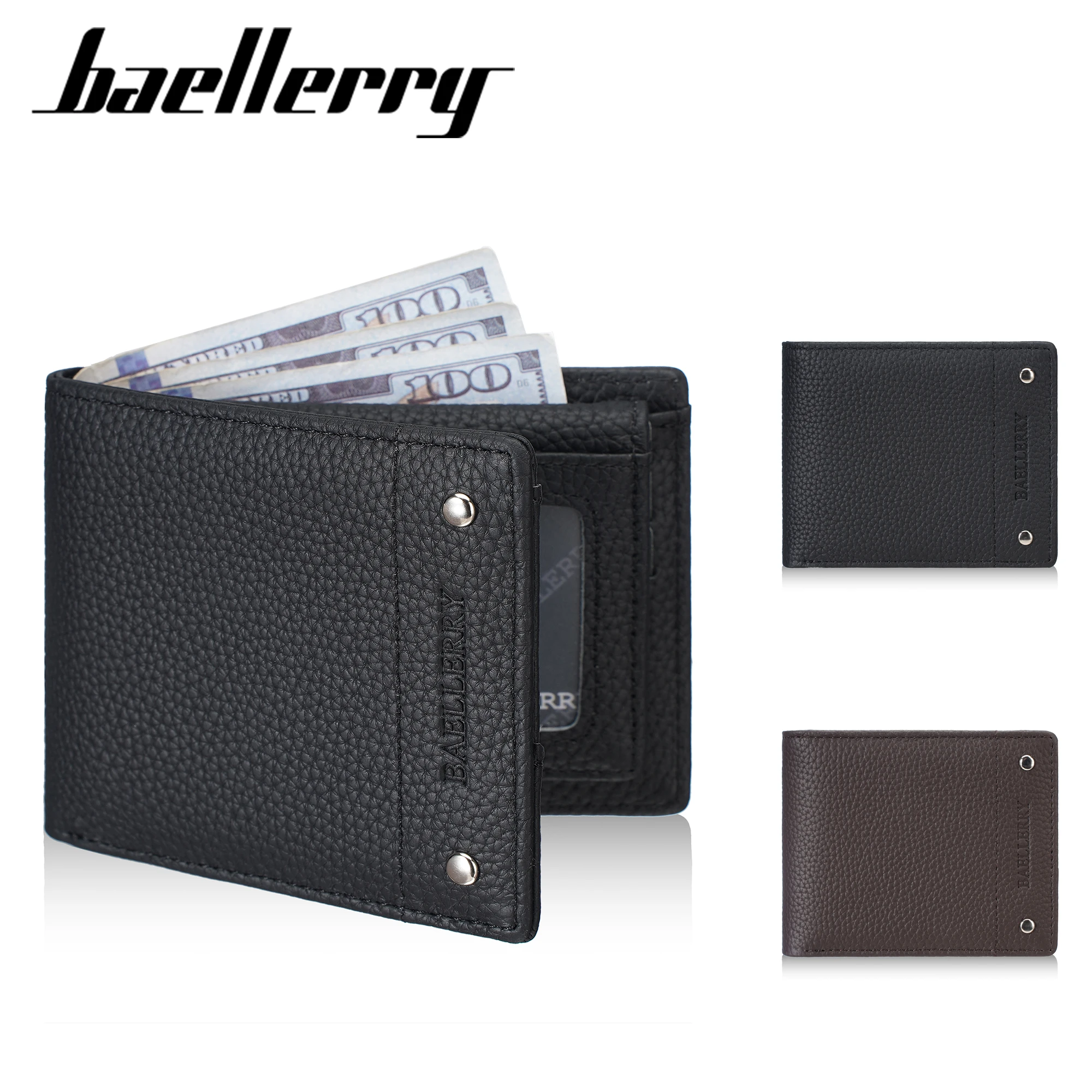 [First-Layer Cowhide] 1Pcs Men's Short Genuine Leather Wallet, Large Capacity with Multiple Card Slots and Transparent Id Holder, Genuine Cowhide Wallet