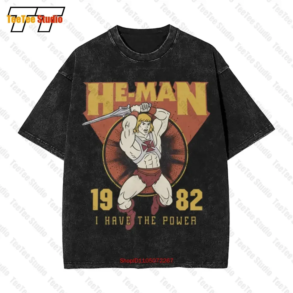 هو رجل لدي القوة 1982 سادة الكون خمر المتضخم تي شيرت A9S1 #1
