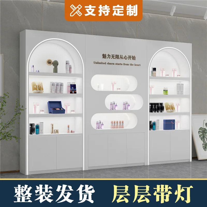 Cosmetics Display Cabinet Beauty Salon Products Skin Care Products Display Cabinet Samples Shelf Activities