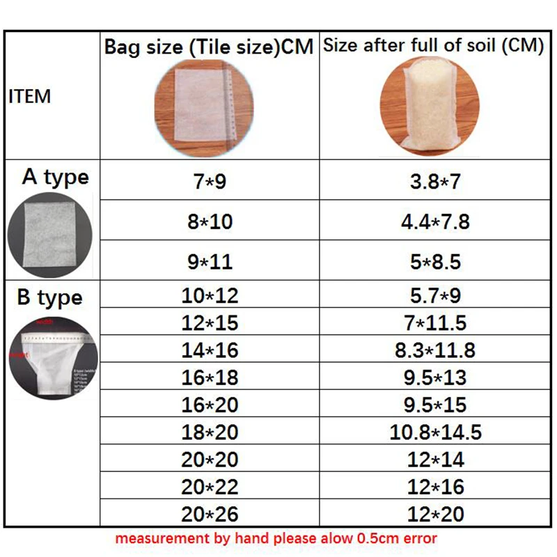 50pcs Nursery Bags Pots Grow Flower Plant Starter Planter Pots Aeration Non-woven Fabric Garden Planting Biodegradable A3