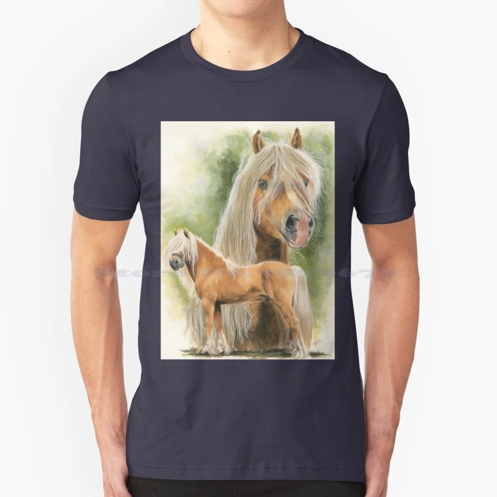 Haflinger T Shirt 100% Cotton Tee Horse Equine Equus Odd Toed Ungulate Equidae Domestic Pet Animal Mammal Nature Realism