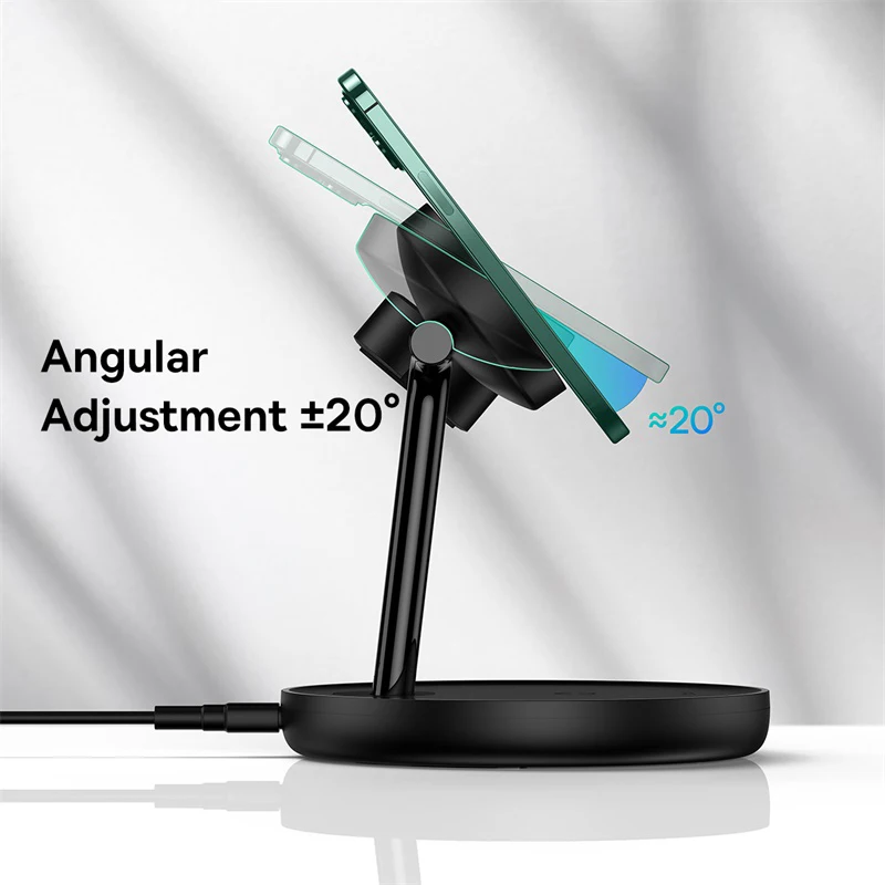 Baseus 3 in 1 20W Magnetic Wireless Charger Stand For iPhone 15 14 Pro Airpods Apple Watch Phone Fast Charging Station Holder