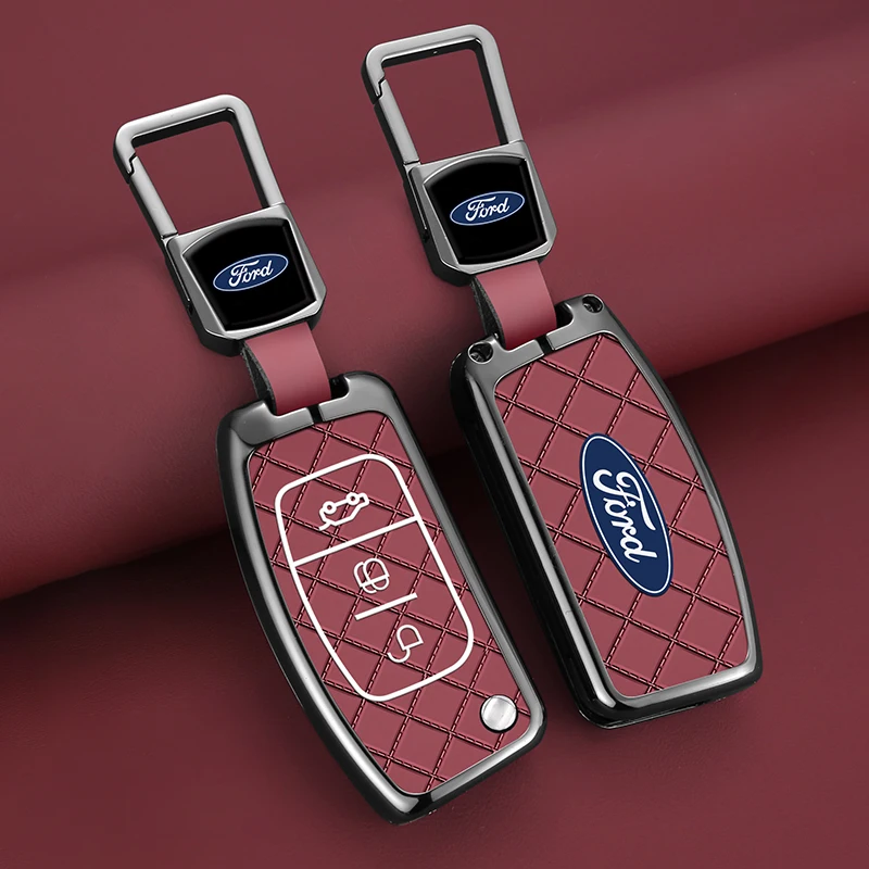 Car Flip Folding Key Case Cover For Ford Focus 2 3 Ecosport C-Max S-Max Fusion Ka Mondeo Kuga Galaxy Fiesta Keychain Accessories