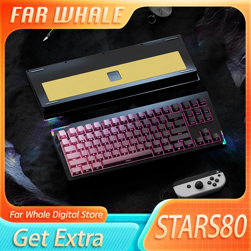 Weikav Stars80 Mechanical Keyboard Kit Wireless Three Mode Rgb Hot-Swap Aluminum Alloy Customized Support Qmk/Via Accessories