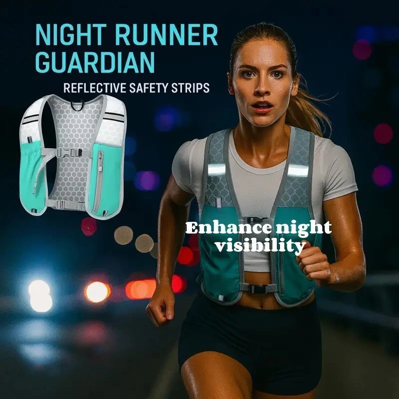 

ZHUOHUA Unisex Outdoor Running Vest, Mesh Back Design, Adjustable Straps&Water Bottle Holder for Fitness Training Outdoor Sports