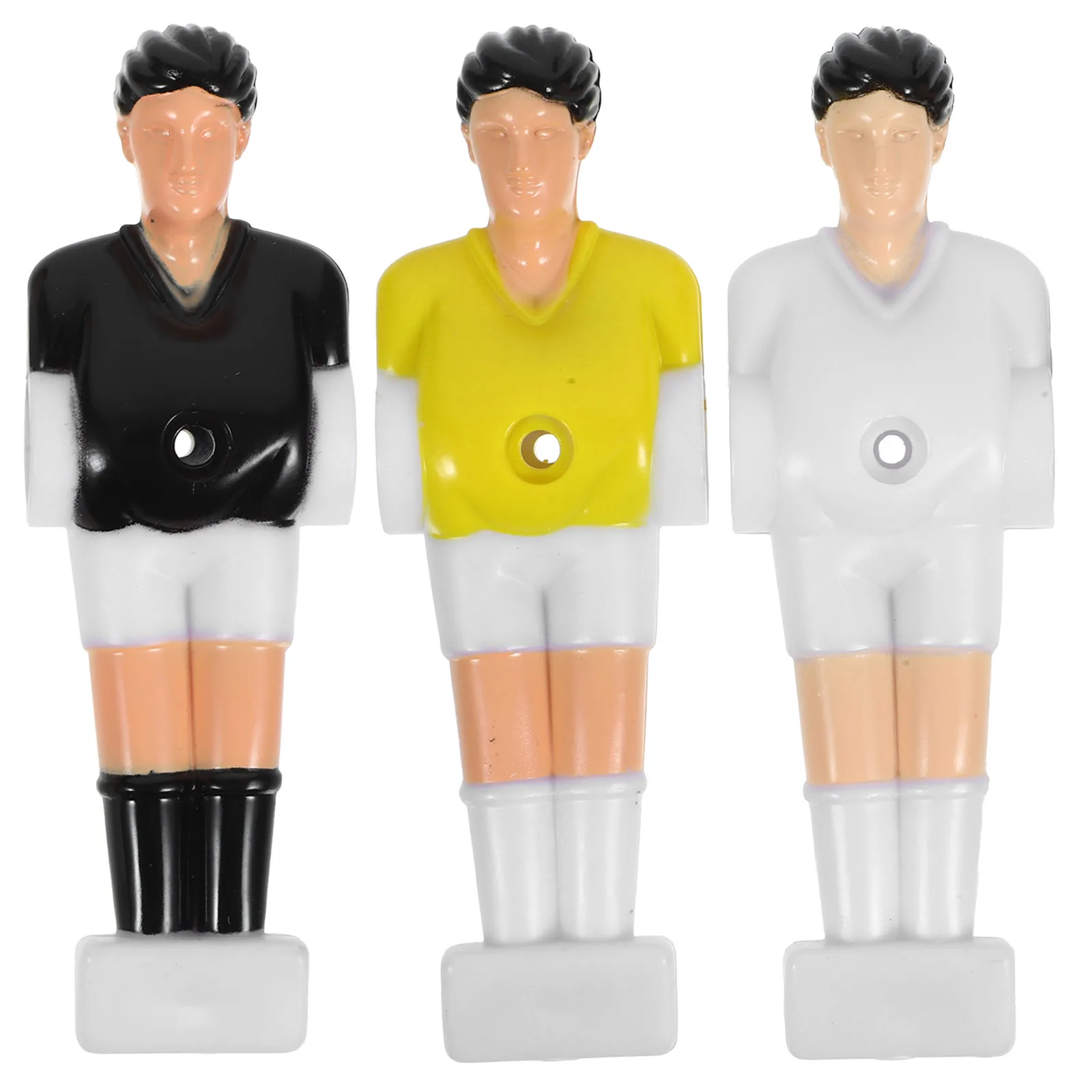 

3pcs PVC Table Football Players Red Yellow for 50-70cm Desk Durable Foosball Machine Supplies Mini Soccer Figurines Toy